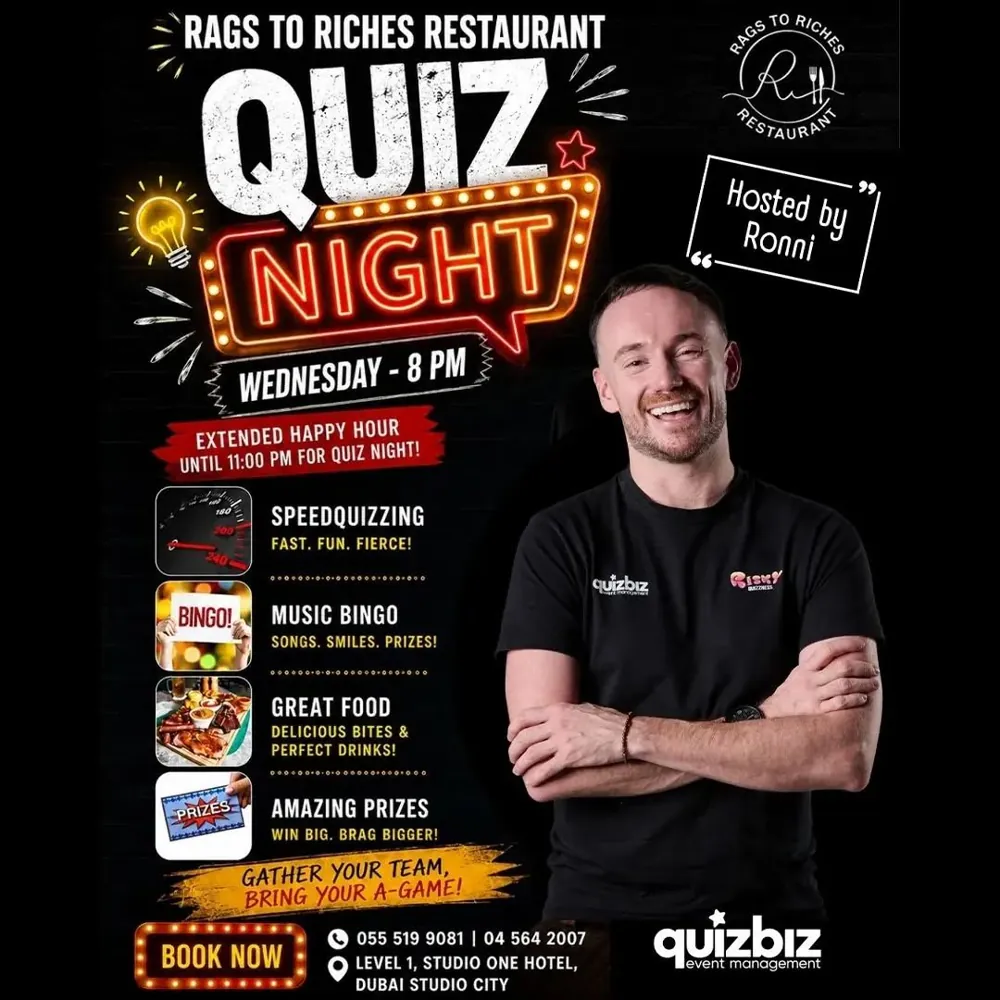 Wednesday Quiz Night at Rags to Riches Studio City! — афиша