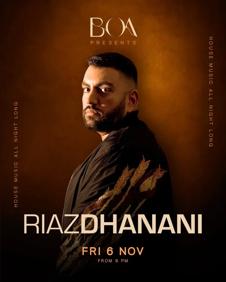 BOA Presents Riaz Dhanani — афиша