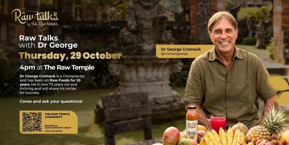 Raw Talks: 53 Years on Raw Foods w/ Dr George Cromack — афиша