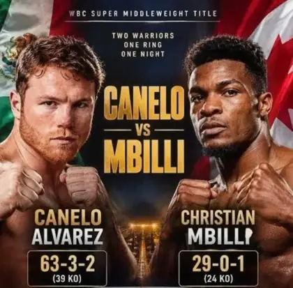 Canelo Alvarez v Christian Mbilli — афиша