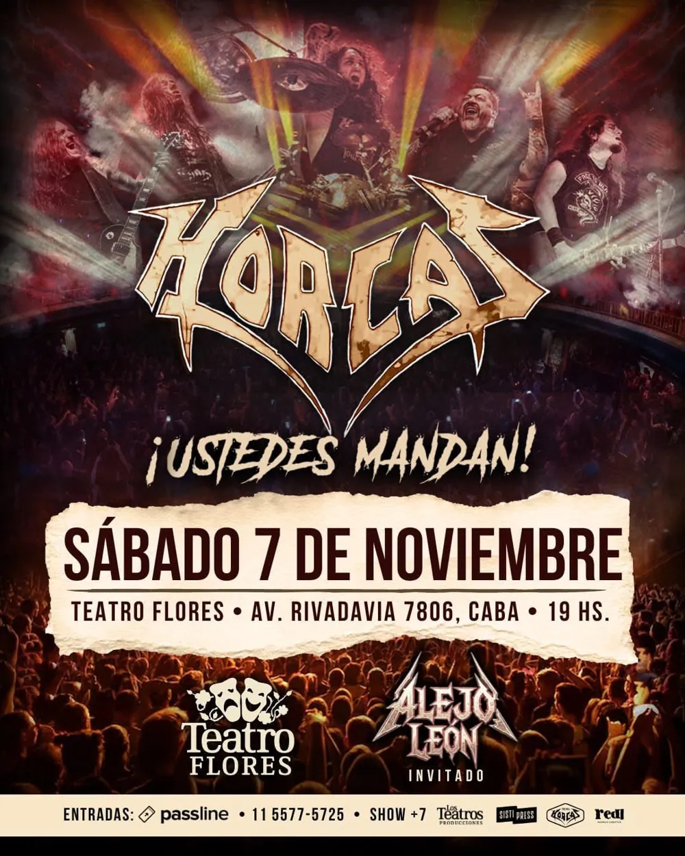 HORCAS EN TEATRO FLORES - 7 noviembre 2026 — афиша