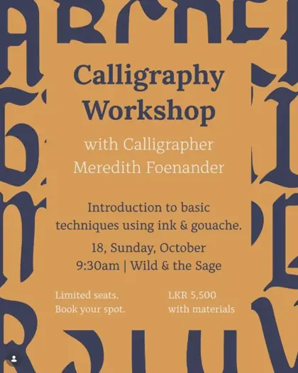 Calligraphy Workshop — афиша