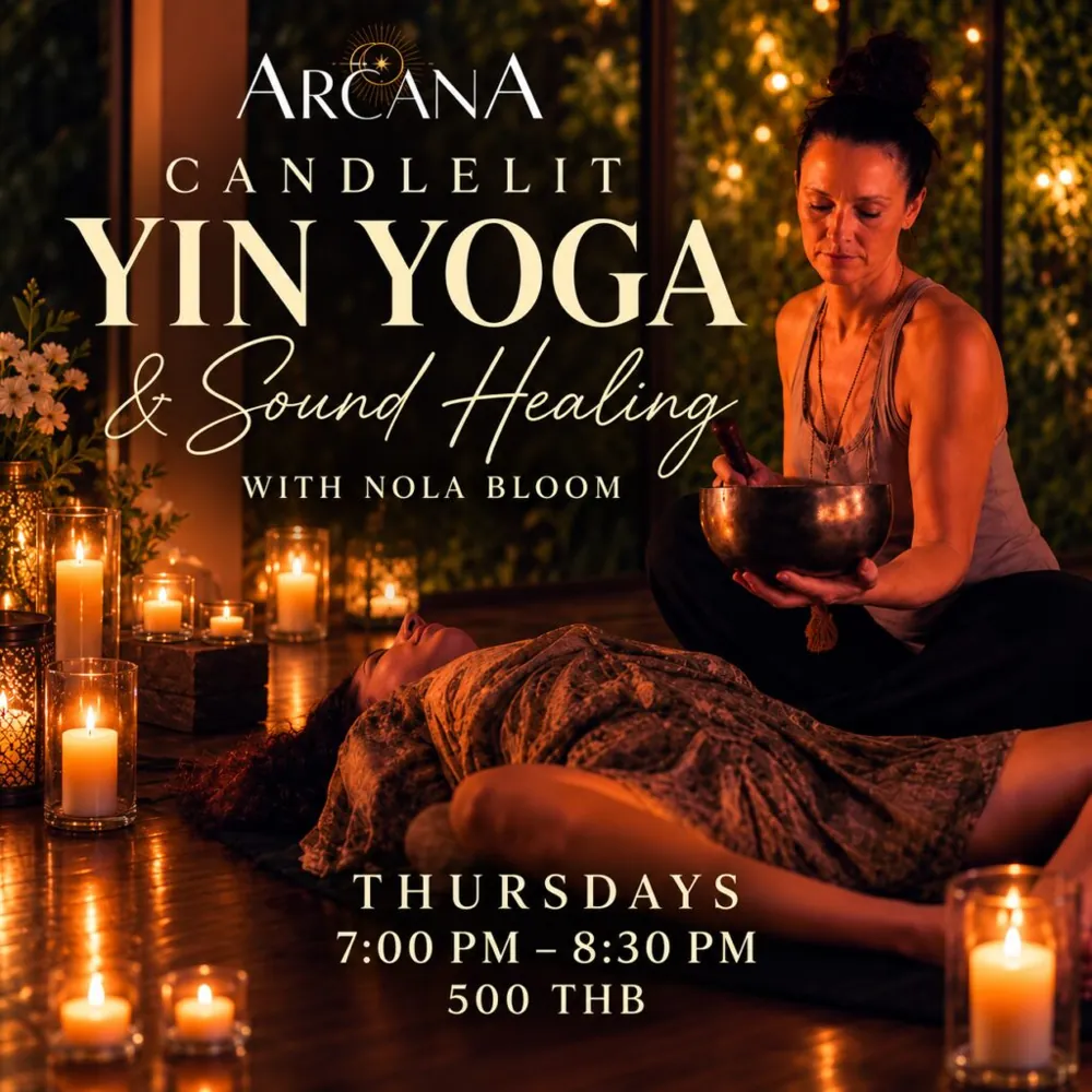Candlelit Yin Yoga & Sound Healing w/ Nola Bloom — афиша