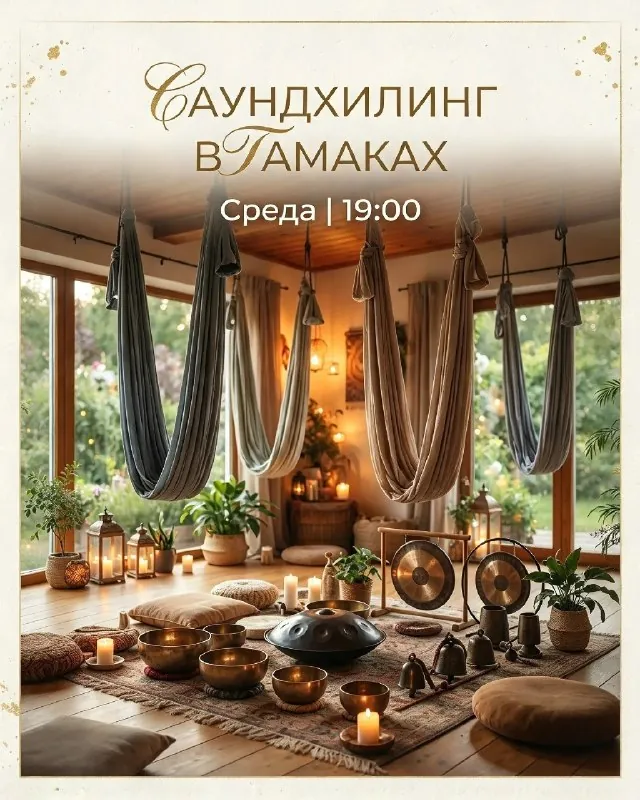 Саундхилинг в гамаках — афиша