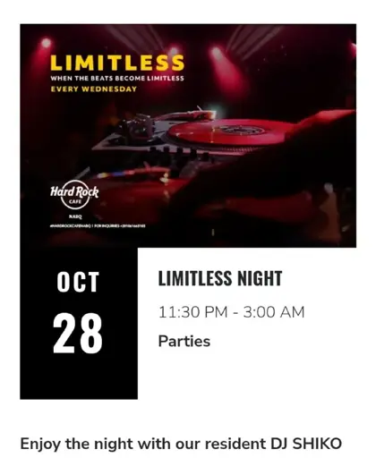 Limitless Night — афиша