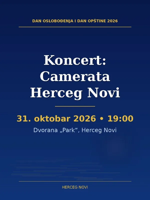Camerata Herceg Novi — концерт ко Дню города — афиша