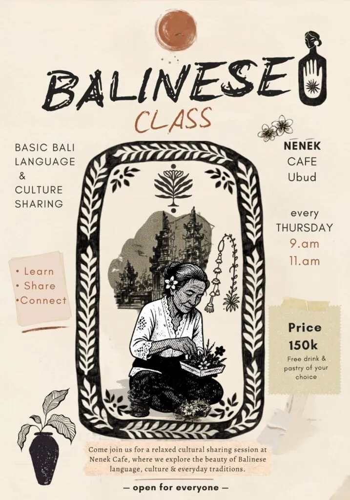 Balinese Language & Culture Class w/ Putu Adis & Sinta — афиша