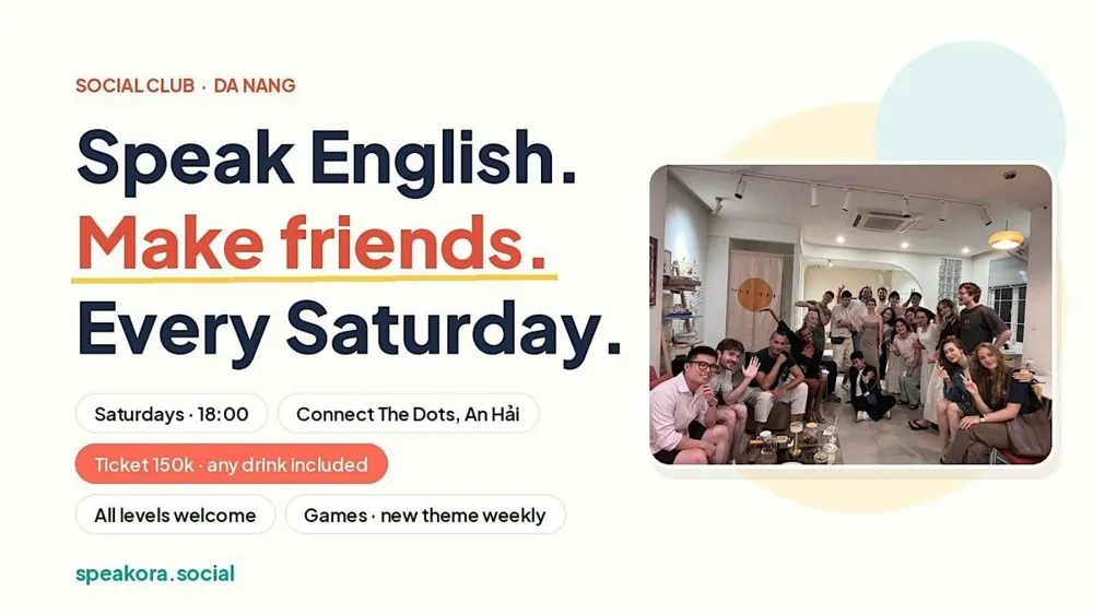 Speakora Social Club - Saturday English Meetup in Da Nang — афиша