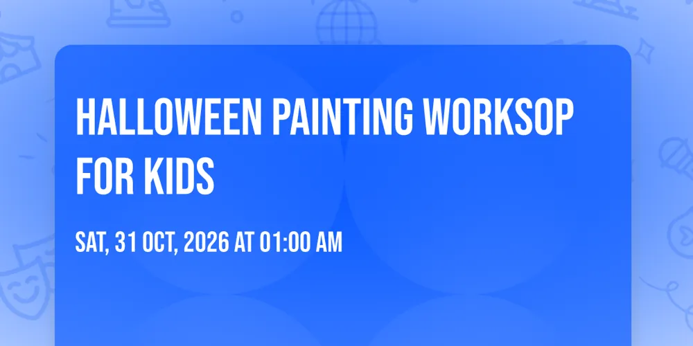 Halloween Painting Worksop for Kids — афиша