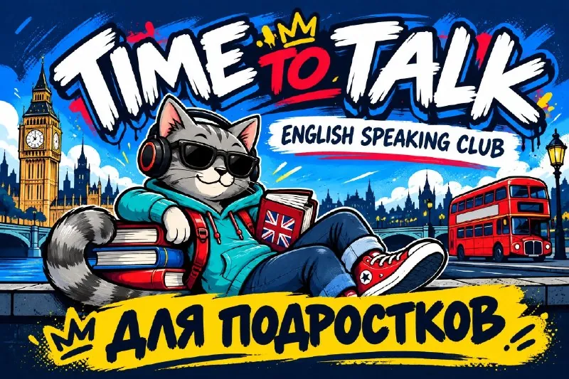 Разговорный клуб английского для подростков TIME TO TALK — афиша