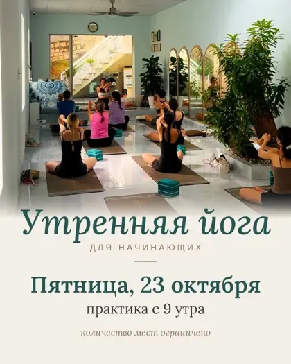Утренняя йога для начинающих — афиша