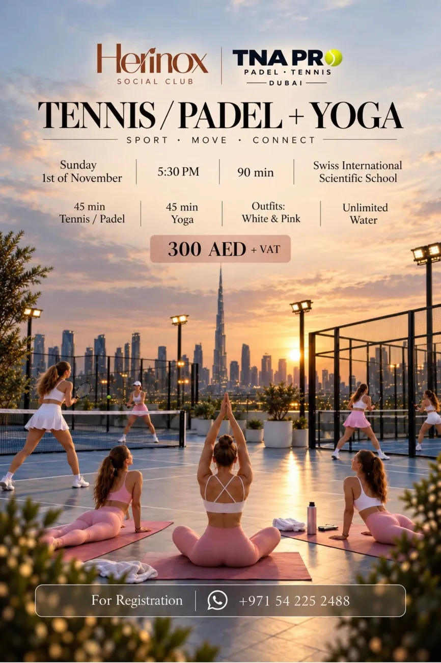 Tennis/Padel + Yoga — афиша