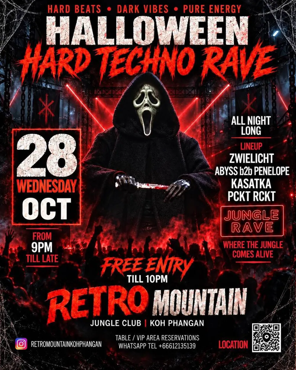 HALLOWEEN HARD TECHNO RAVE at Retro Mountain — афиша