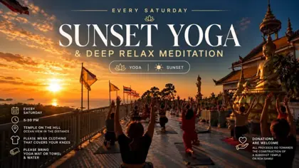 Free Sunset Yoga at Buddhist Temple w/ Eva Gleich — афиша