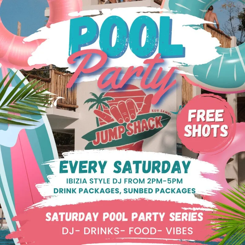 JumpShack Saturday Pool Party — афиша