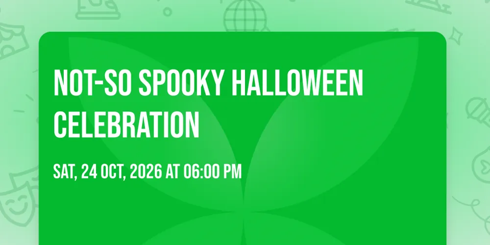 NOT-SO SPOOKY HALLOWEEN CELEBRATION — афиша