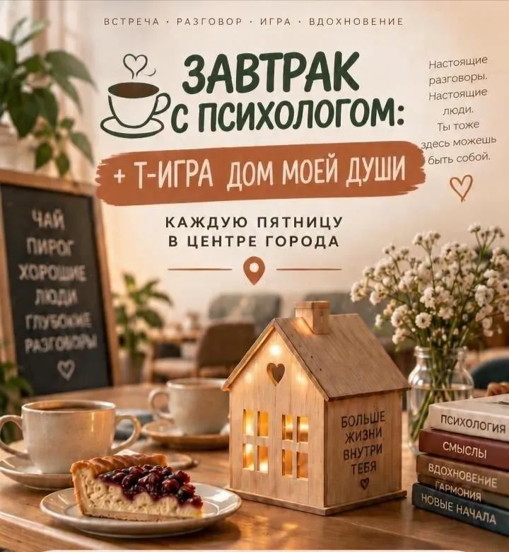 Завтрак с психологом + T-игра «Дом моей души» — афиша