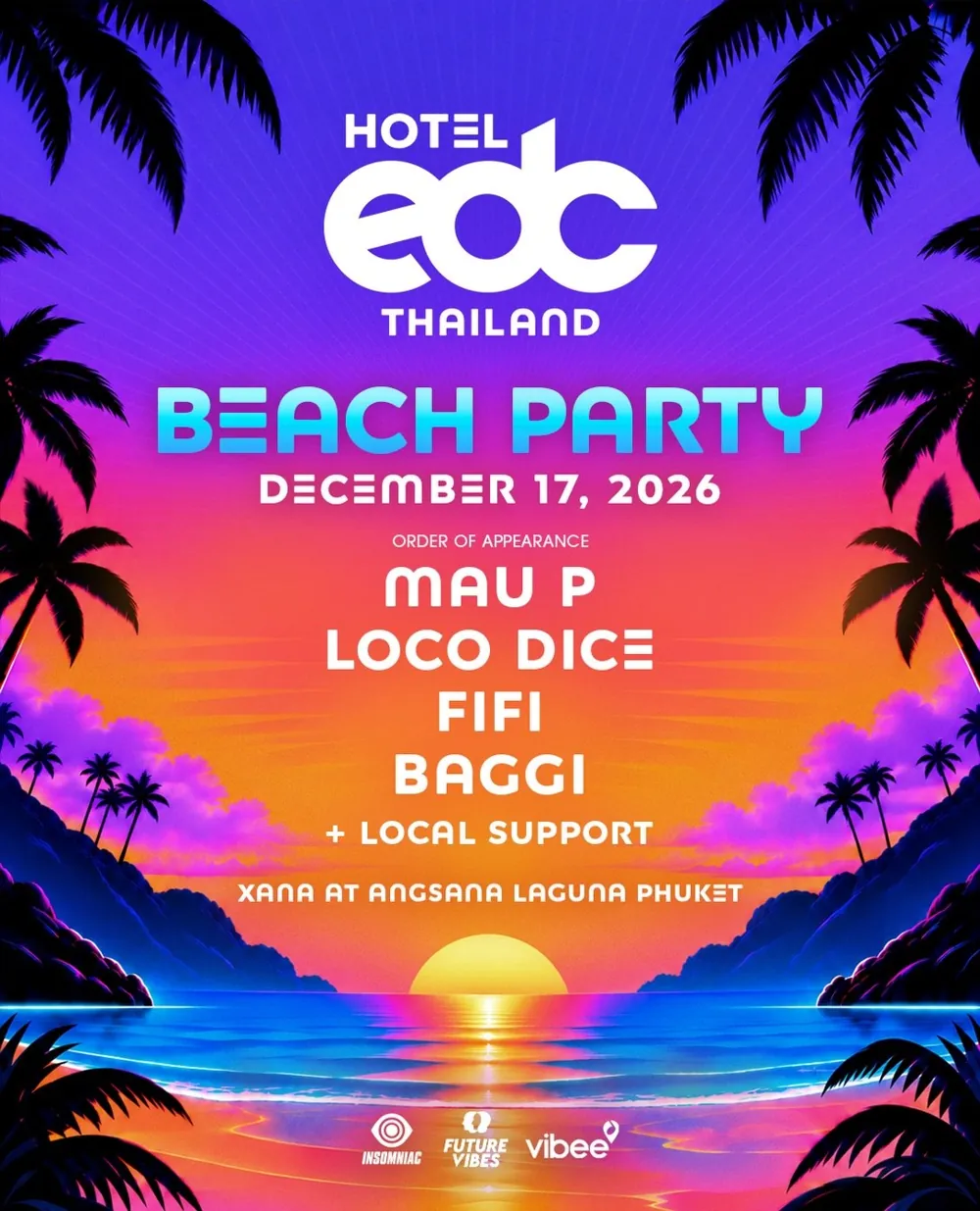 Hotel EDC Thailand Beach Party — афиша