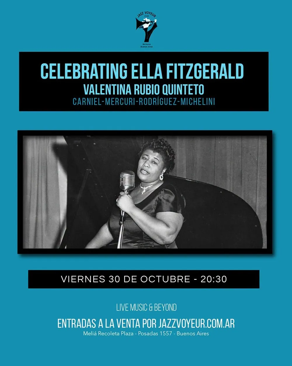 Celebrating Ella Fitzgerald - Valentina Rubio Quinteto - CLASSIC! — афиша