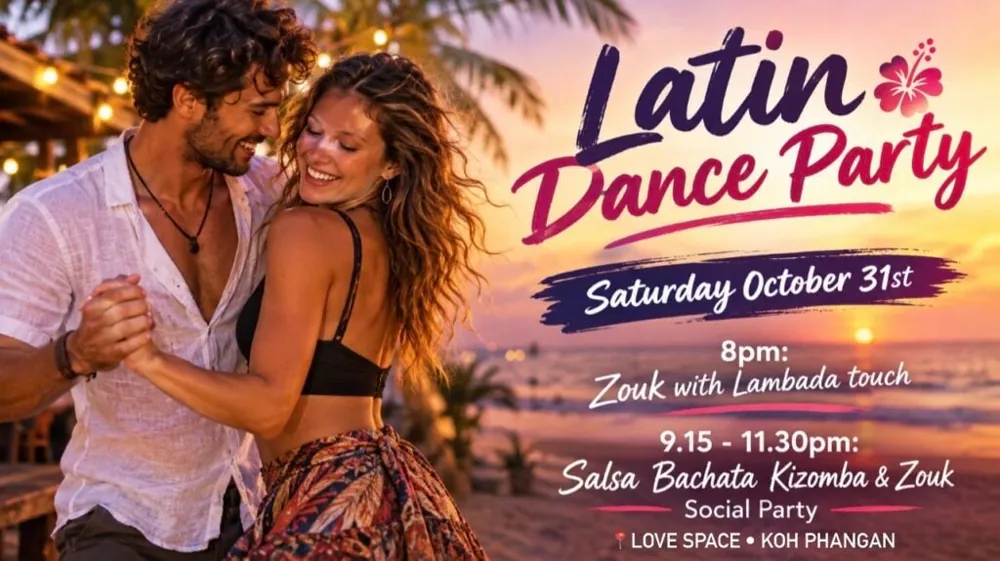 Latin Dance Night: SBKZ Class & Social Party w/ Khala & Jean — афиша