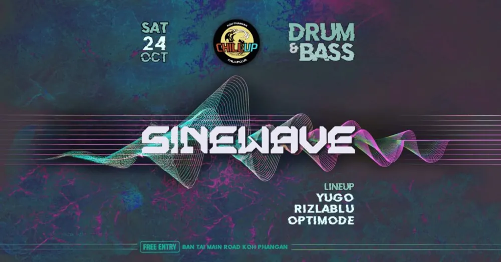 Sinewave Drum N Bass w/ Yugo, Rizlablu & Optimode — афиша