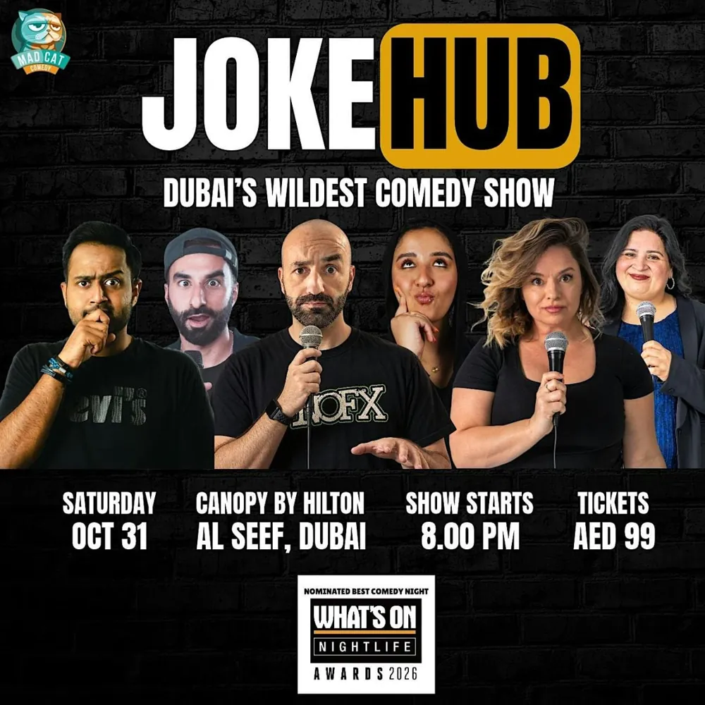 Joke hub (Stand up Show) - Canopy by Hilton - Al Seef (AED 99) — афиша