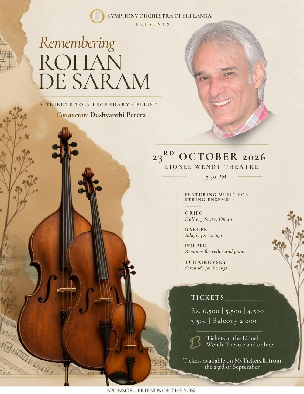 Remembering Rohan De Saram — афиша