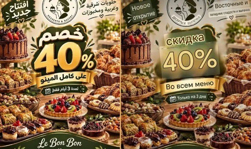 Открытие кафе десертов Le Bon Bon — афиша