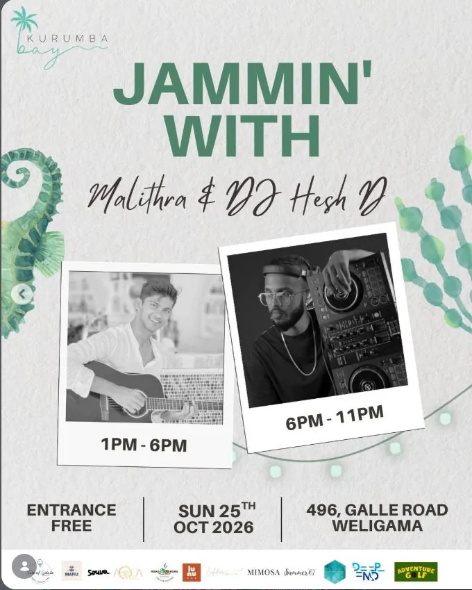 JAMMIN' WITH Malithra & DJ Hesh D — афиша