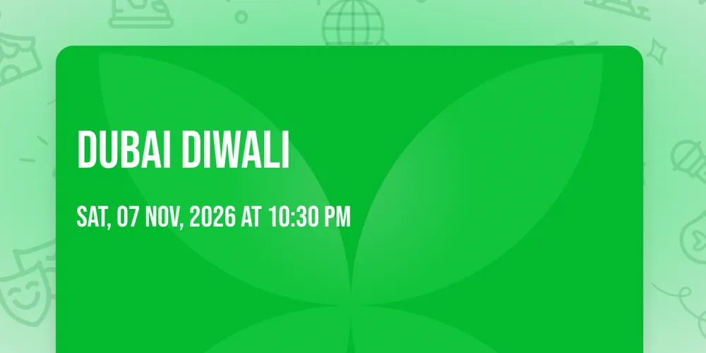 Dubai Diwali — афиша