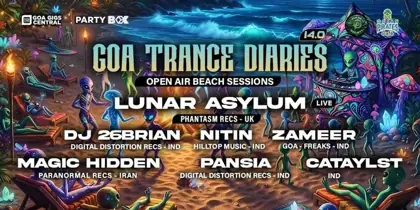 Goa Trance Diaries 14.0 ft.Lunar Asylum live — афиша
