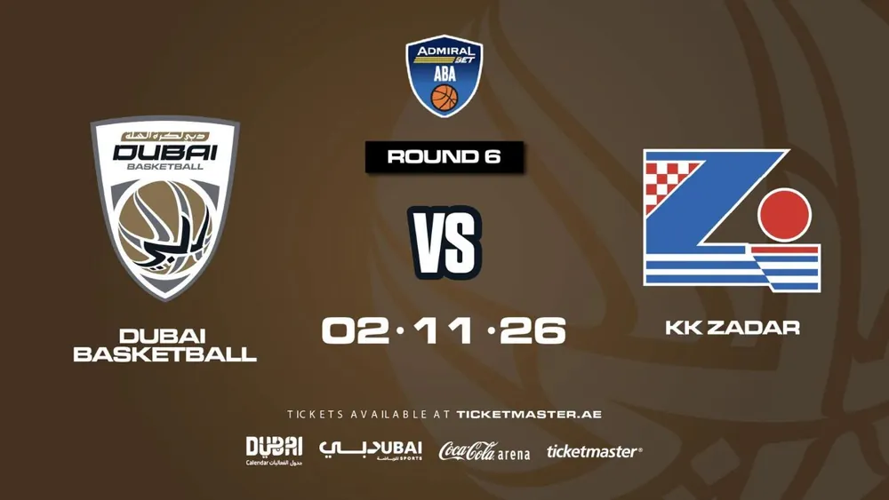 ABA League | Dubai Basketball vs KK Zadar — афиша