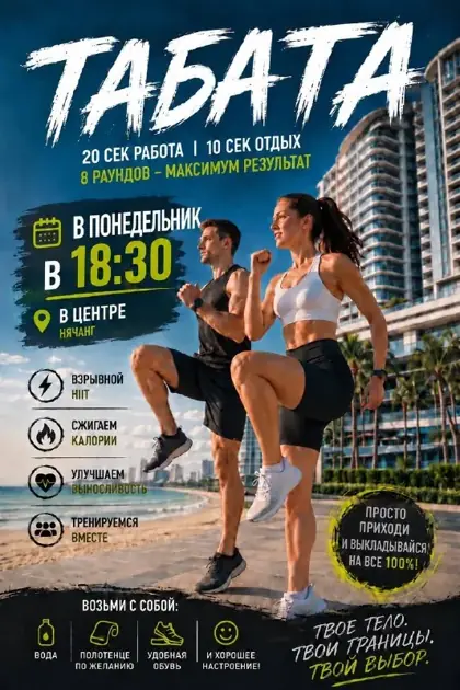 Табата в центре — афиша