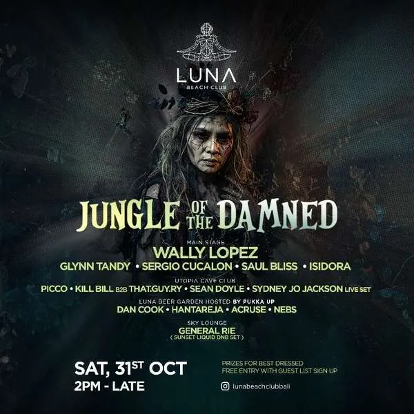 Jungle of the Damned at Luna Beach Club — афиша