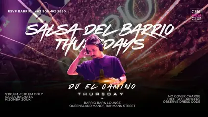 Salsa del Barrio Thursdays — афиша