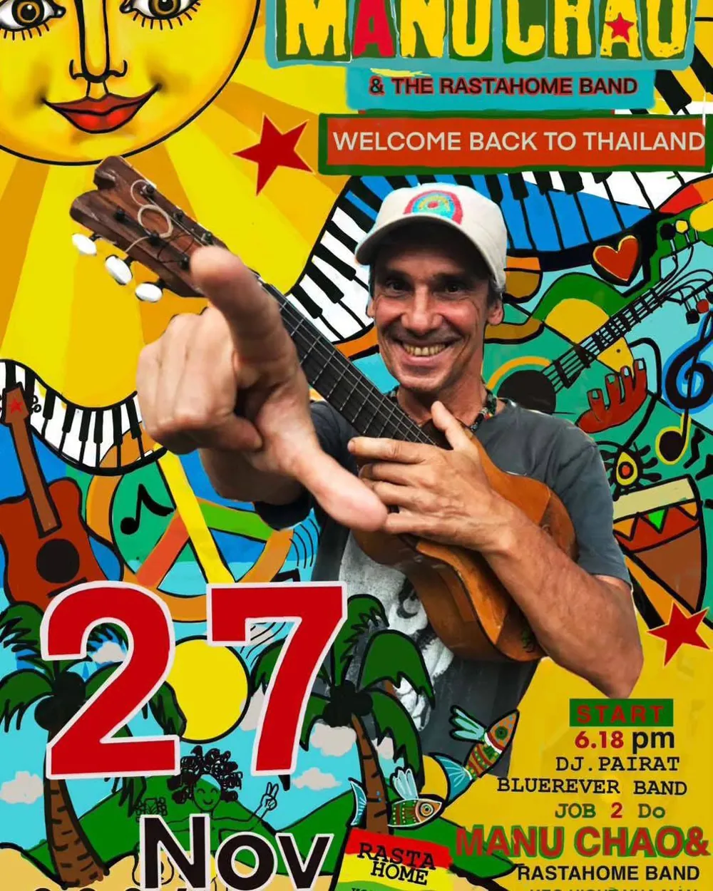 Manu Chao & The Rastahome Band — афиша