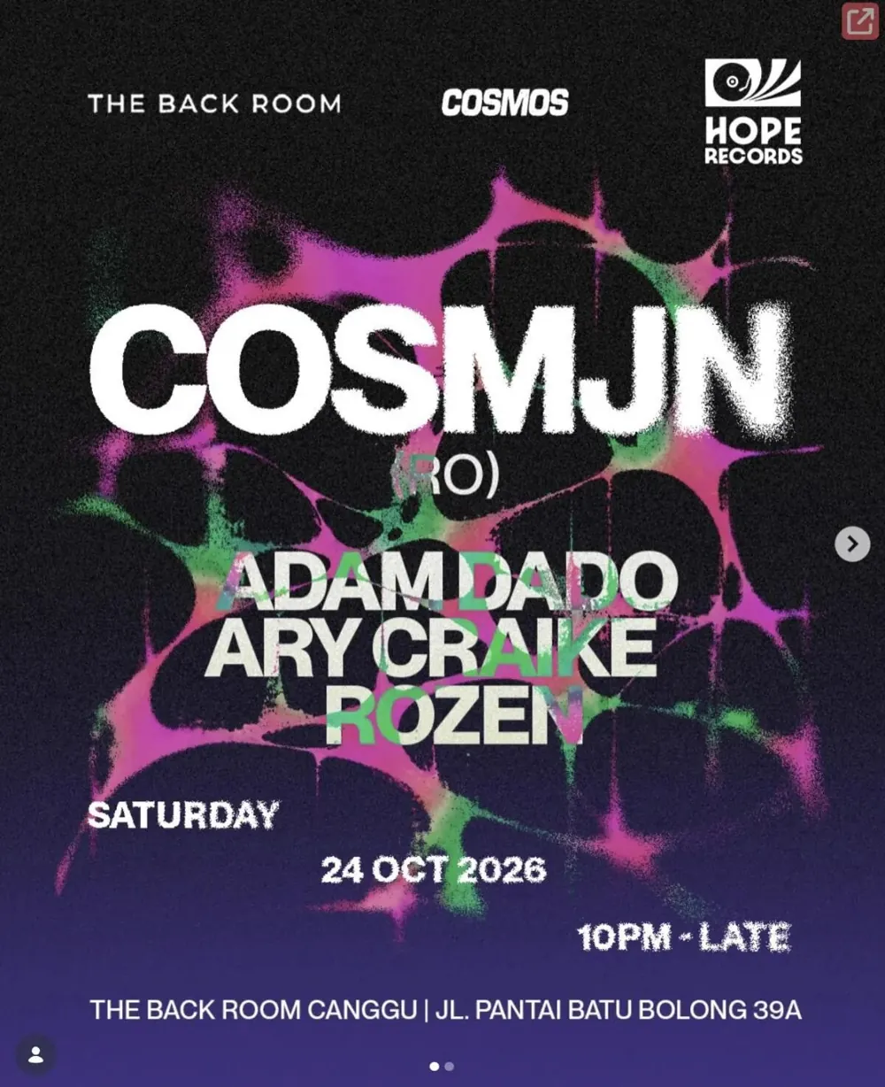 Суббота в The Back Room: COSMJN и гости — афиша