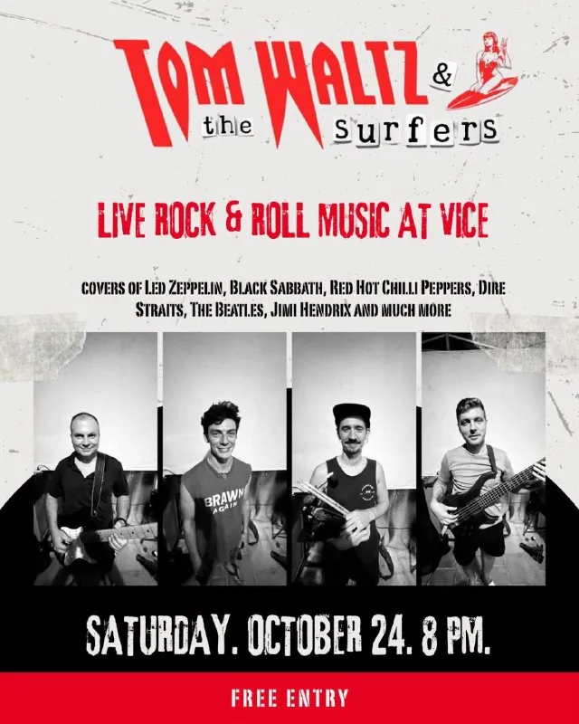 Tom Waltz & The Surfers — живой рок-н-ролл — афиша