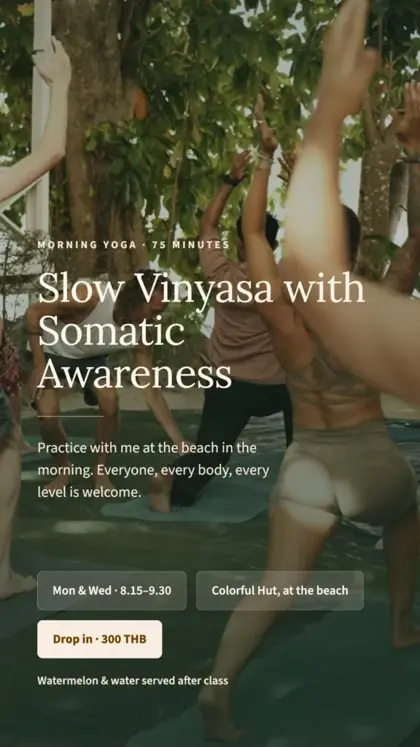 Slow Vinyasa with Somatic Awareness w/ Markus — афиша