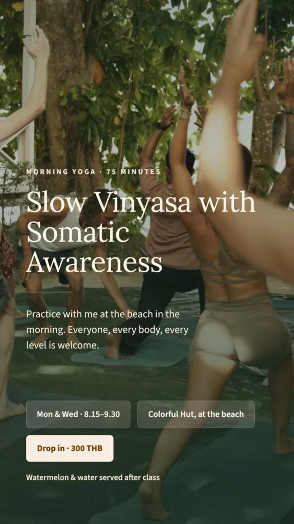 Slow Vinyasa with Somatic Awareness w/ Markus — афиша