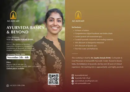 Ayurveda Basics & Beyond — афиша
