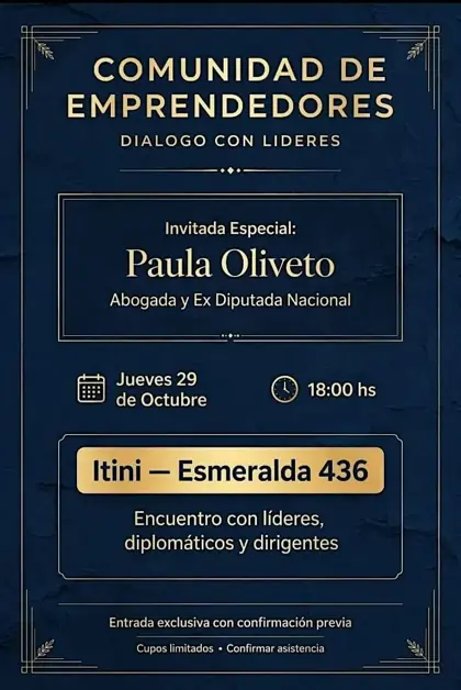 Dialogos Con Lideres por Elias Pereyra Lucena Invitada Paula Oliveto — афиша