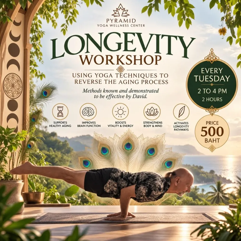 Longevity Workshop: Yoga for Healthy Aging w/ David Goulet — афиша