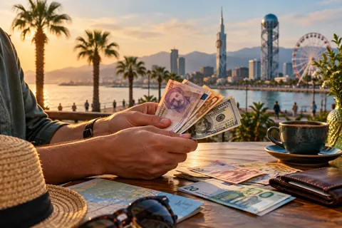 Как обменять рубли или USDT на грузинские лари в Батуми