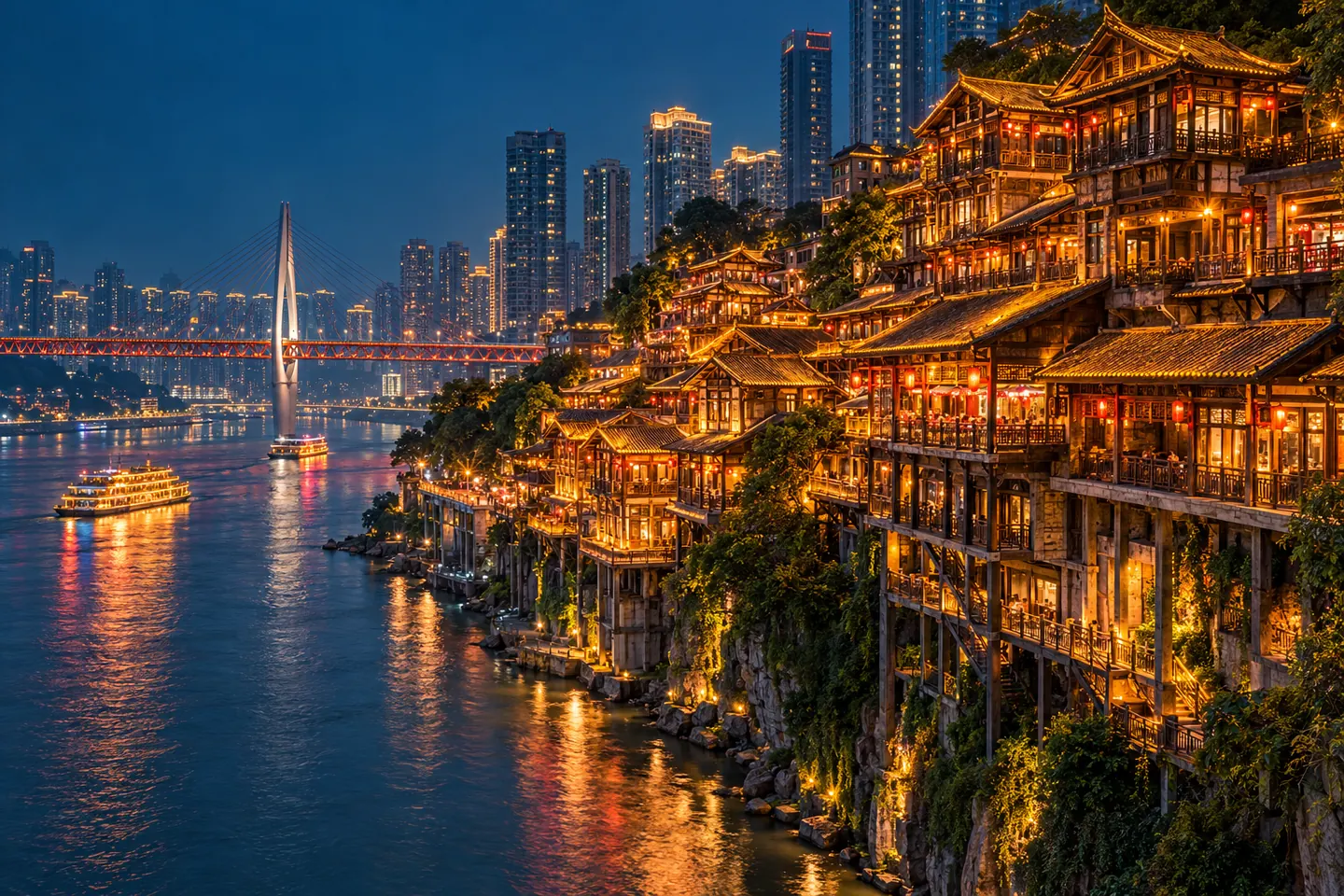 Хунъядун, Raffles City и лучшие ночные виды на слияние Янцзы и Цзялин