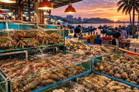 Ночные рынки и морепродукты в Санье: куда идти и как не переплатить