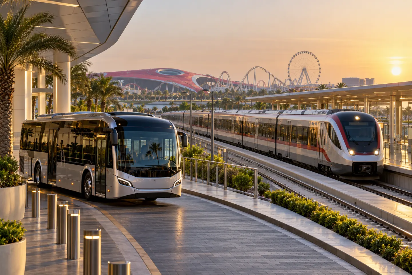 Пассажиров Etihad Rail свяжут с парками Yas Island бесплатным шаттлом