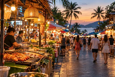 Где находится Fisherman's Village, когда проходит ночной рынок и какие ещё рынки Самуи стоит посетить